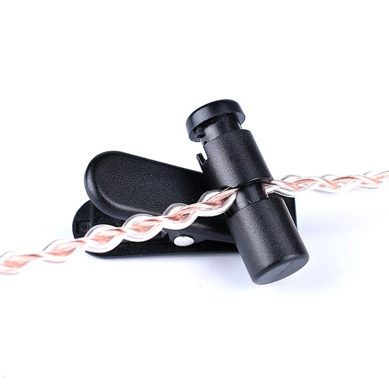 2 Pcs Iem Cable Clamp Wired Earbuds Headset Clip Car Phone Holder Earphone Headphone